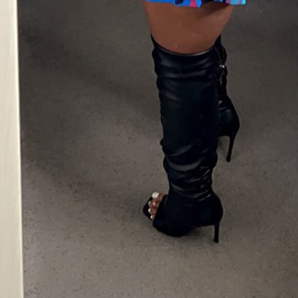 Women's Stiletto Heel Zipper Knee/Thigh High Boots - Picture 2 of 7